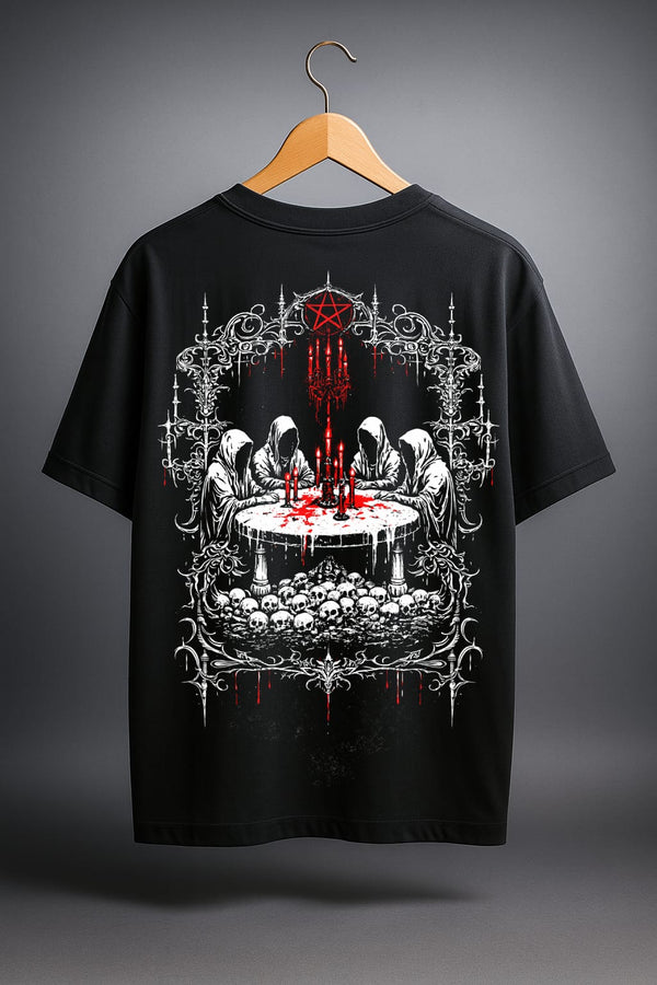 TheFleek Crimson Covenant Ritual Oversized Fit T-Shirt