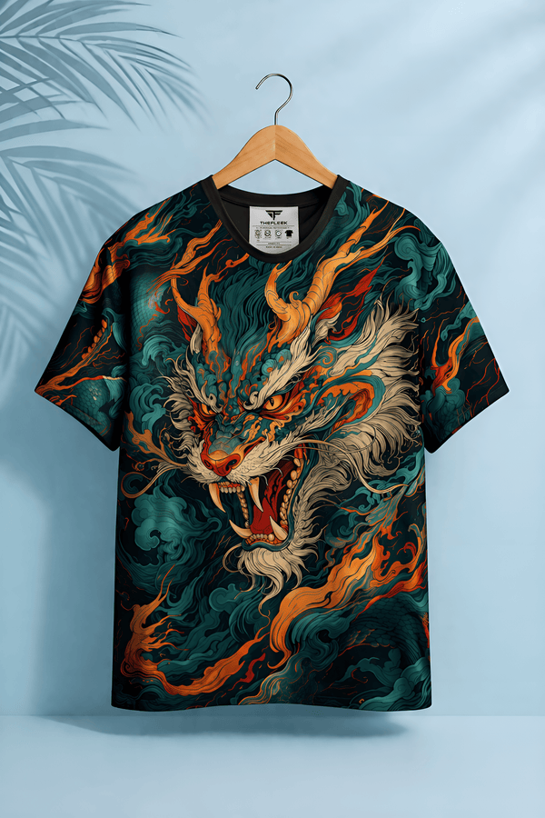 TheFleek Dragon Fire Regular T-Shirt