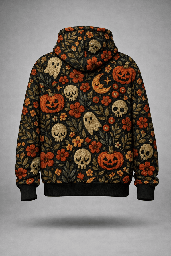 Halloween Pumpkin Skull Hoodie