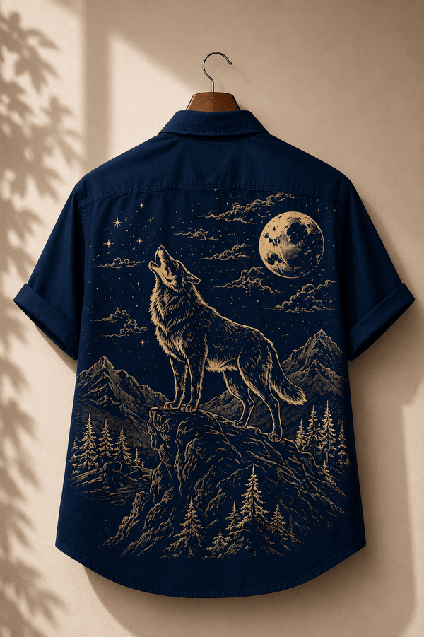 Lunar Wolf CubanShirt