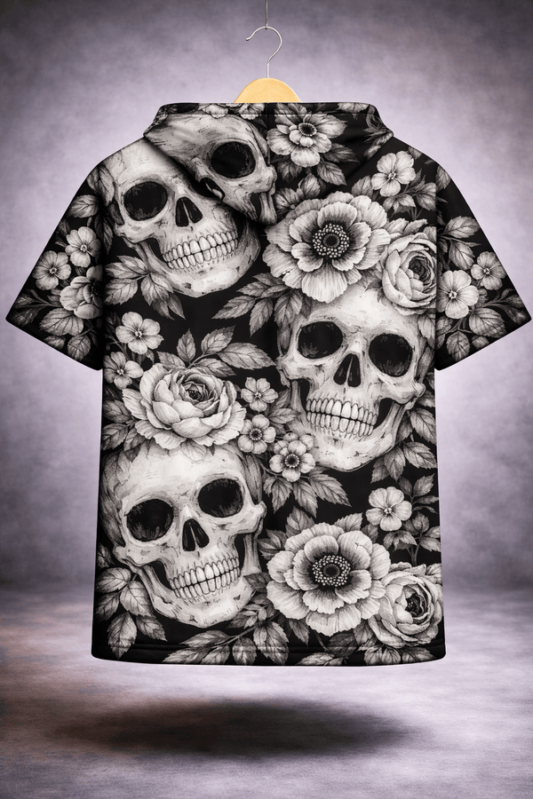 Noir Bloom Skull Summer Hood