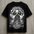 Gothic Sacred Hands Oversized T-Shirt | Dark Streetwear