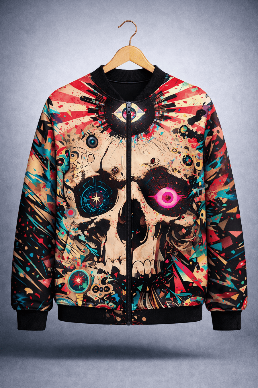 TheFleek Cosmic Skull Zip-Up Jacket