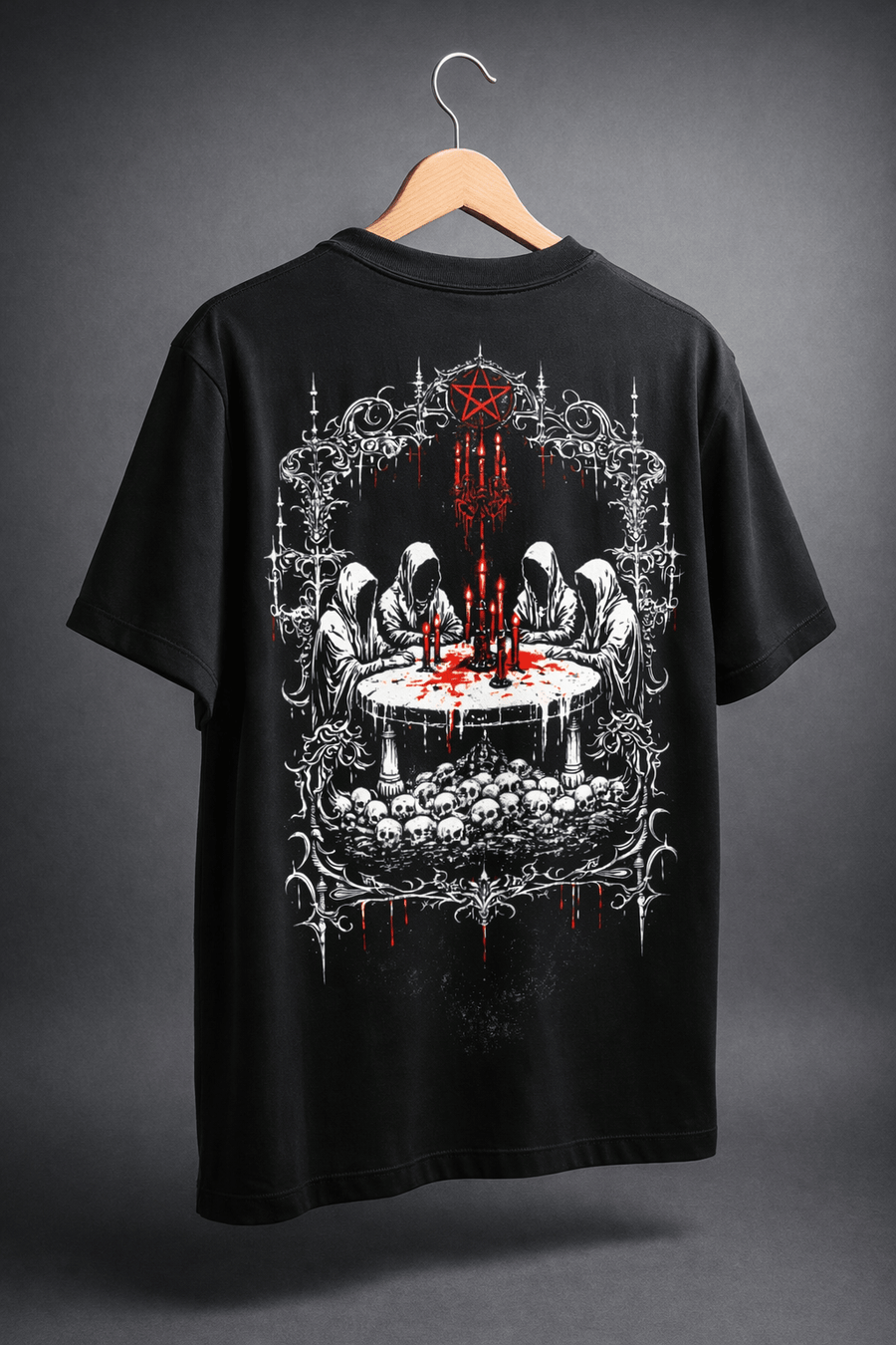 TheFleek Crimson Covenant Ritual Oversized Fit T-Shirt