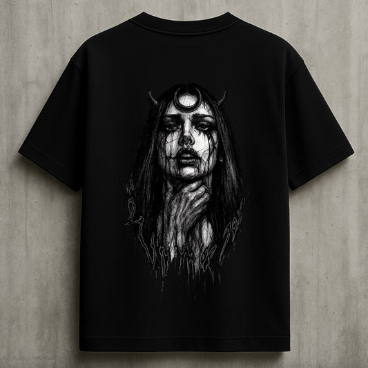 Lunacy – Unisex Tee | TheFleek Oversized Gothic Witch Tee