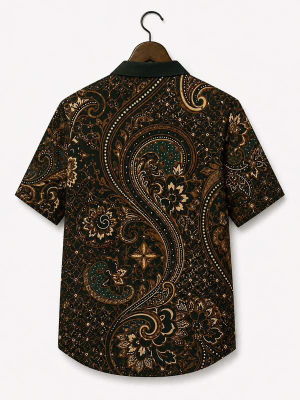 Emerald Royale Paisley Cuban Shirt