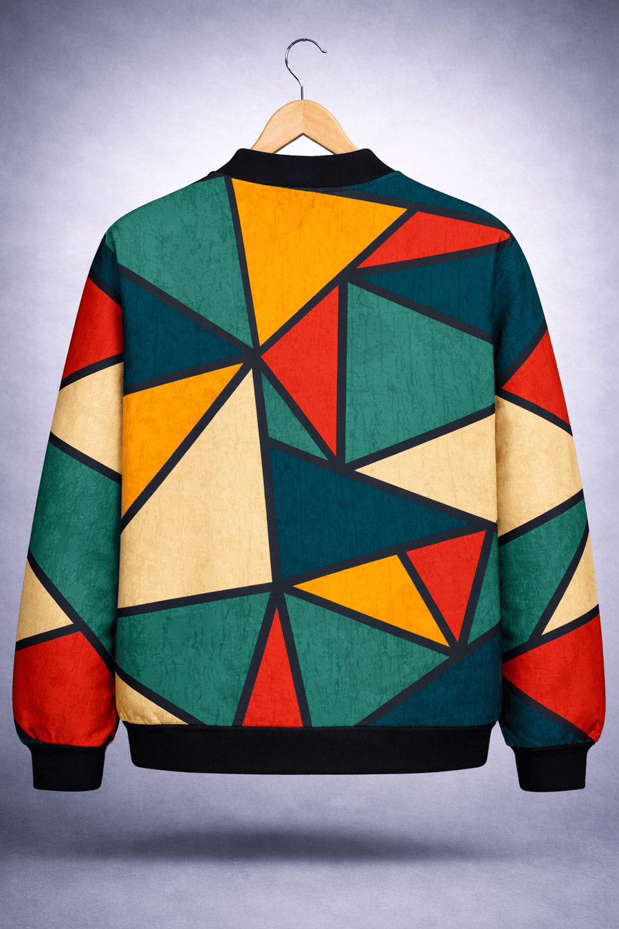 TheFleek Geometric Spectrum Zip-Up Jacket