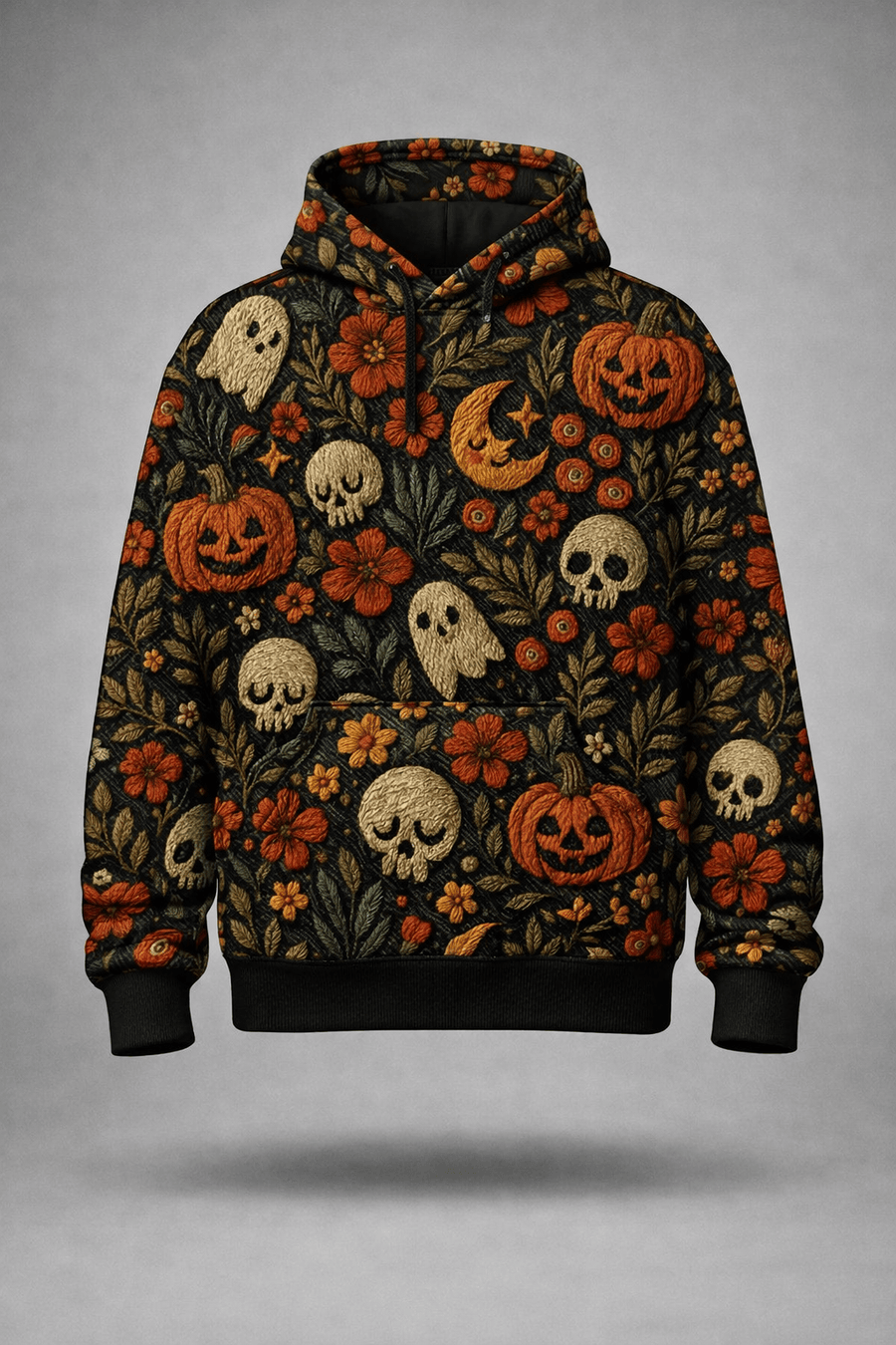 TheFleek Halloween Pumpkin Skull Hoodie