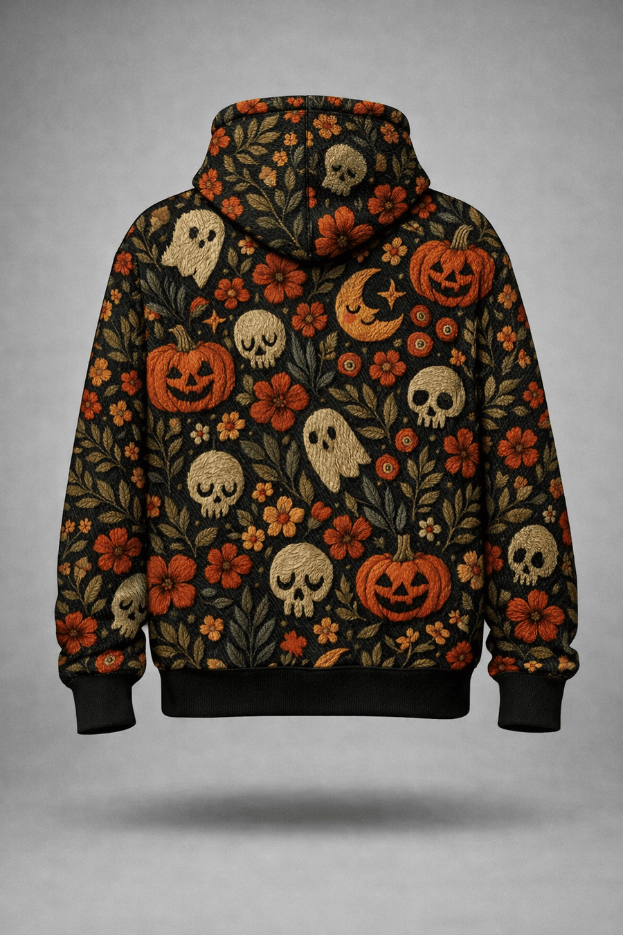 TheFleek Halloween Pumpkin Skull Hoodie