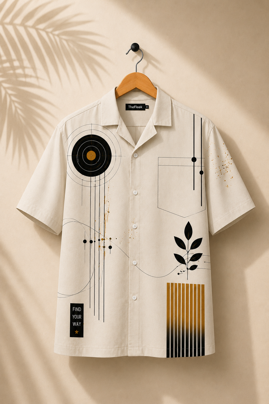 Horizon Grid Cuban Shirt
