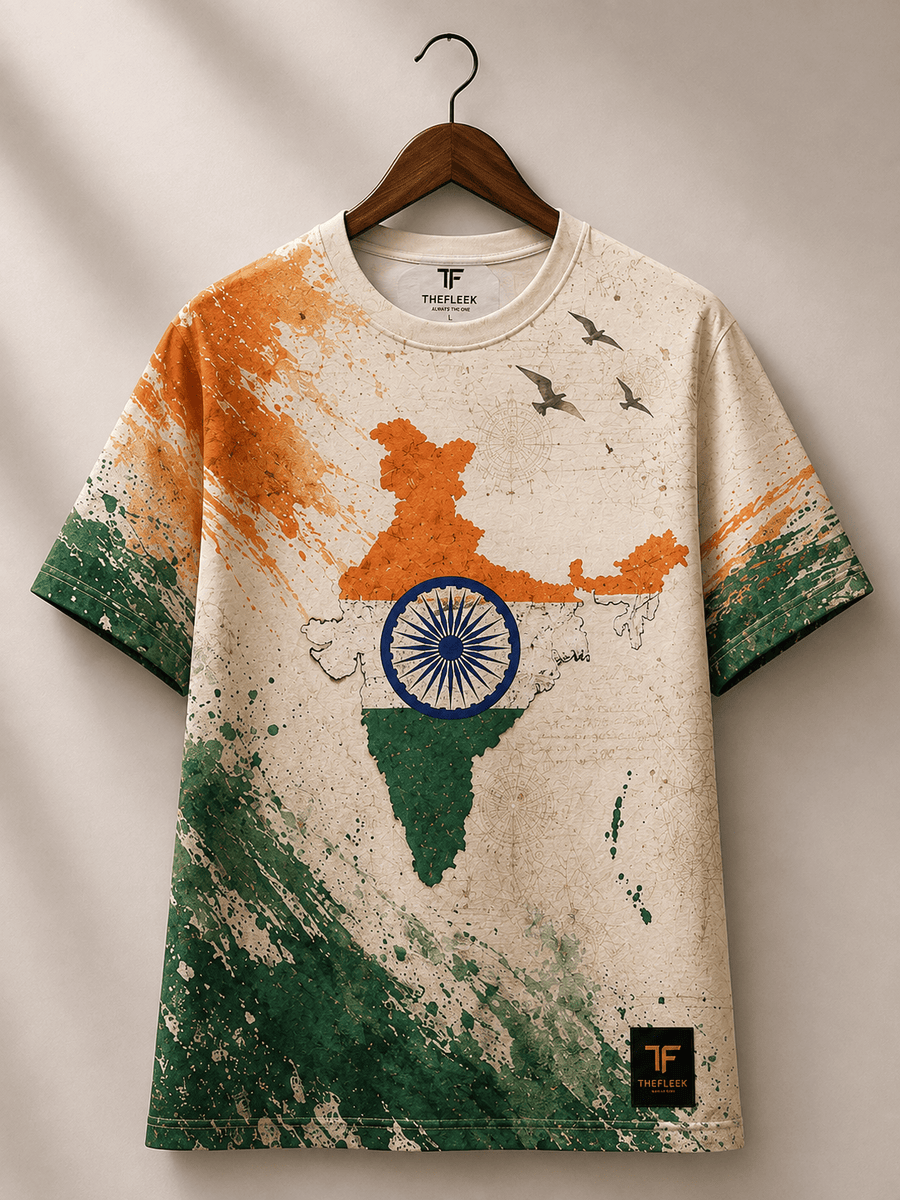 TheFleek India Pride Regular T-Shirt