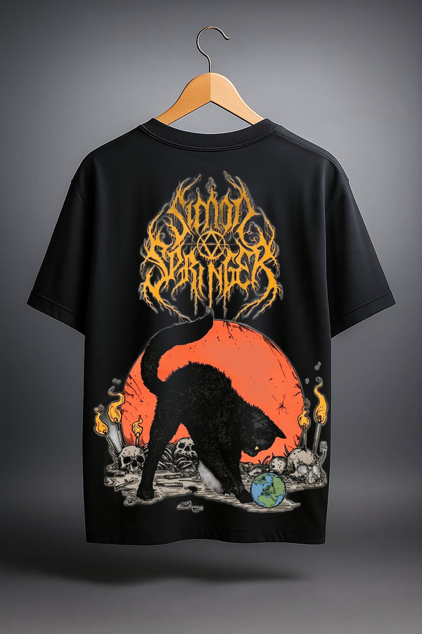 TheFleek Infernal Black Dominion Oversized Fit T-Shirt