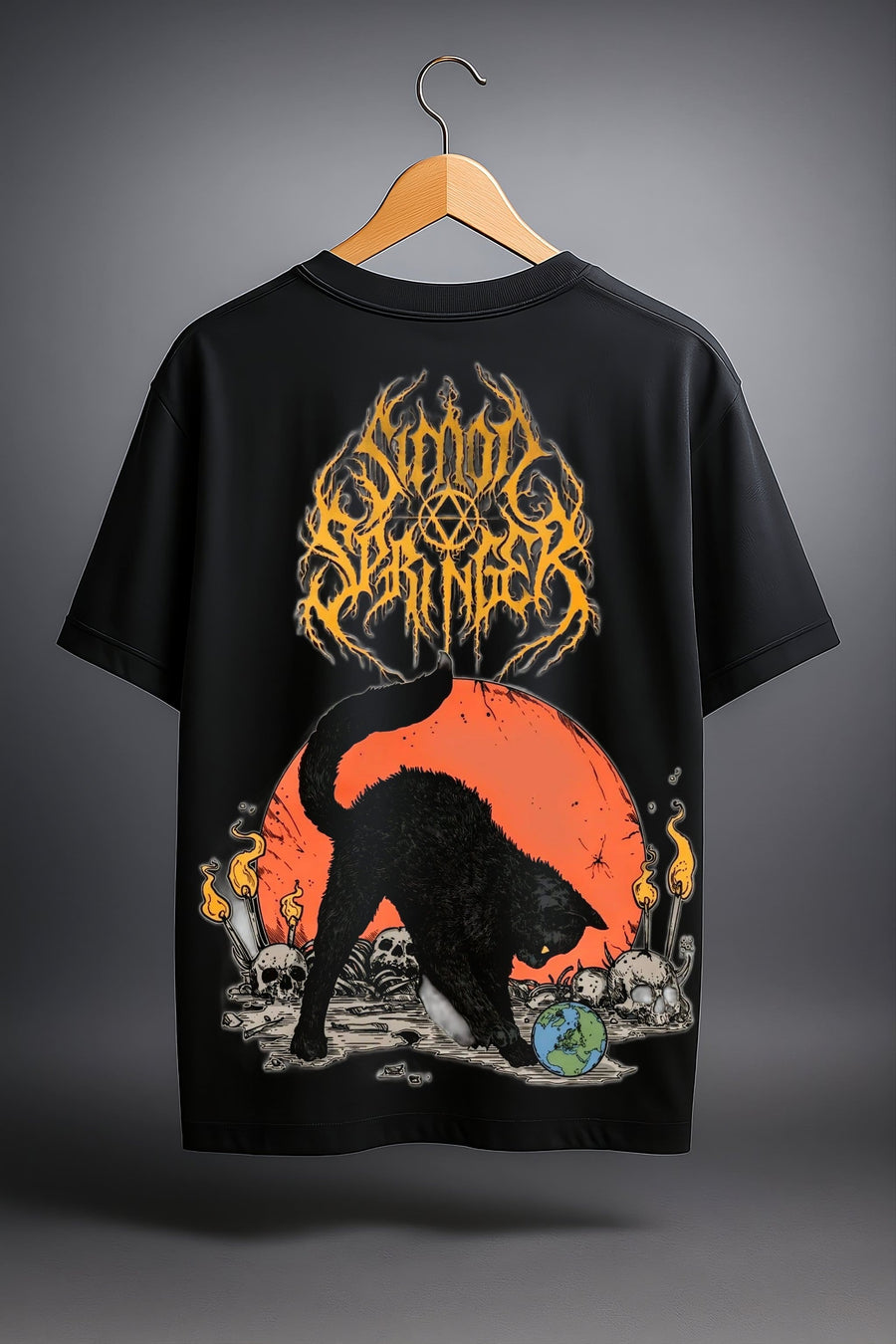 TheFleek Infernal Black Dominion Oversized Fit T-Shirt