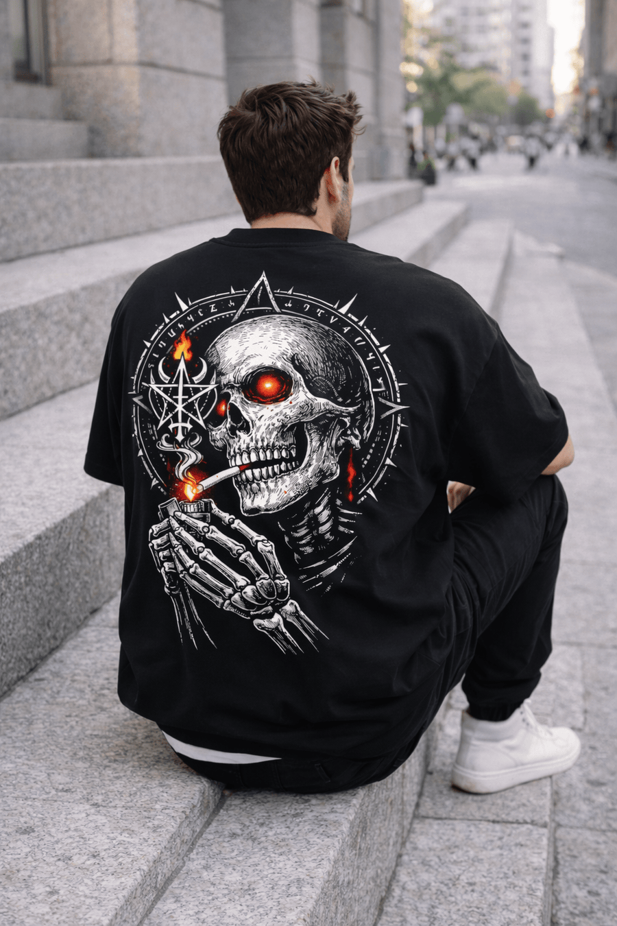 TheFleek Infernal Smoke Ritual Oversized Fit T-Shirt