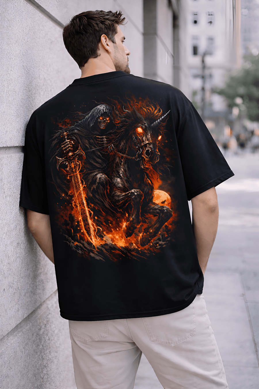TheFleek Inferno Doomrider Oversized Fit T-Shirt