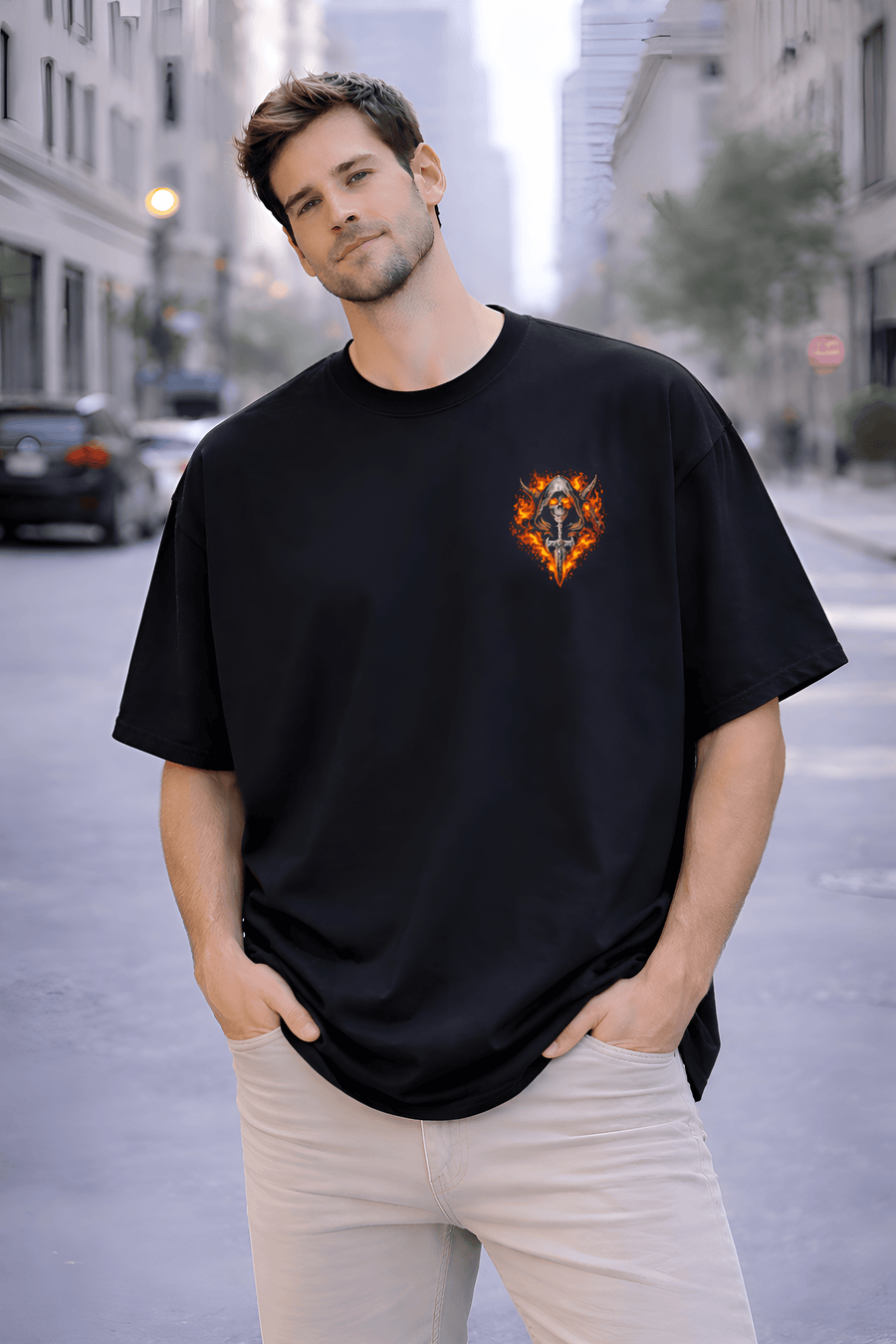 TheFleek Inferno Doomrider Oversized Fit T-Shirt