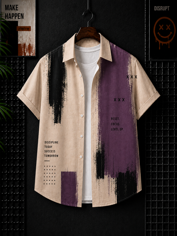 Level Up Printed Cuban shirt