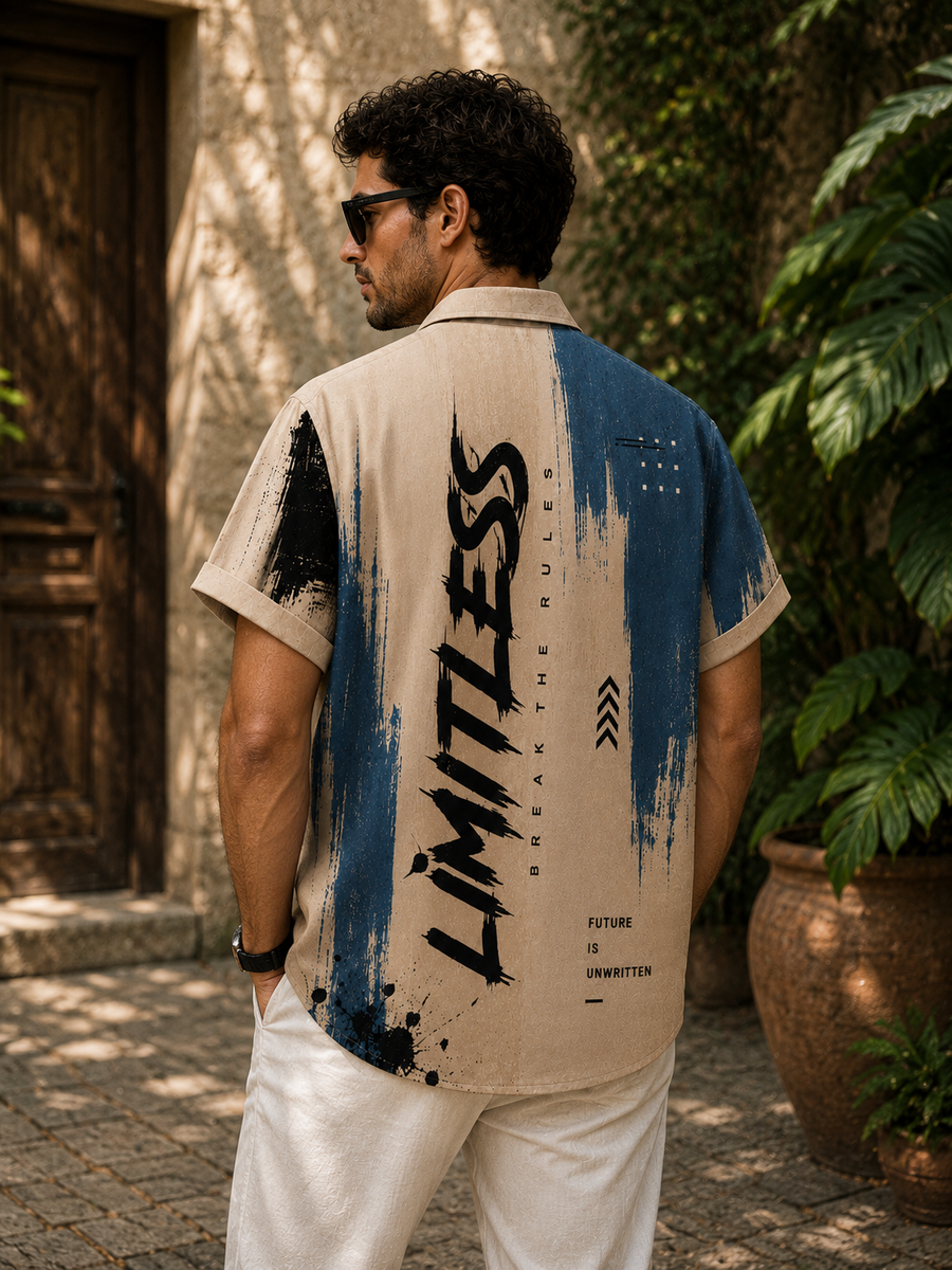 Limitless Journey Printed Cuban shirt