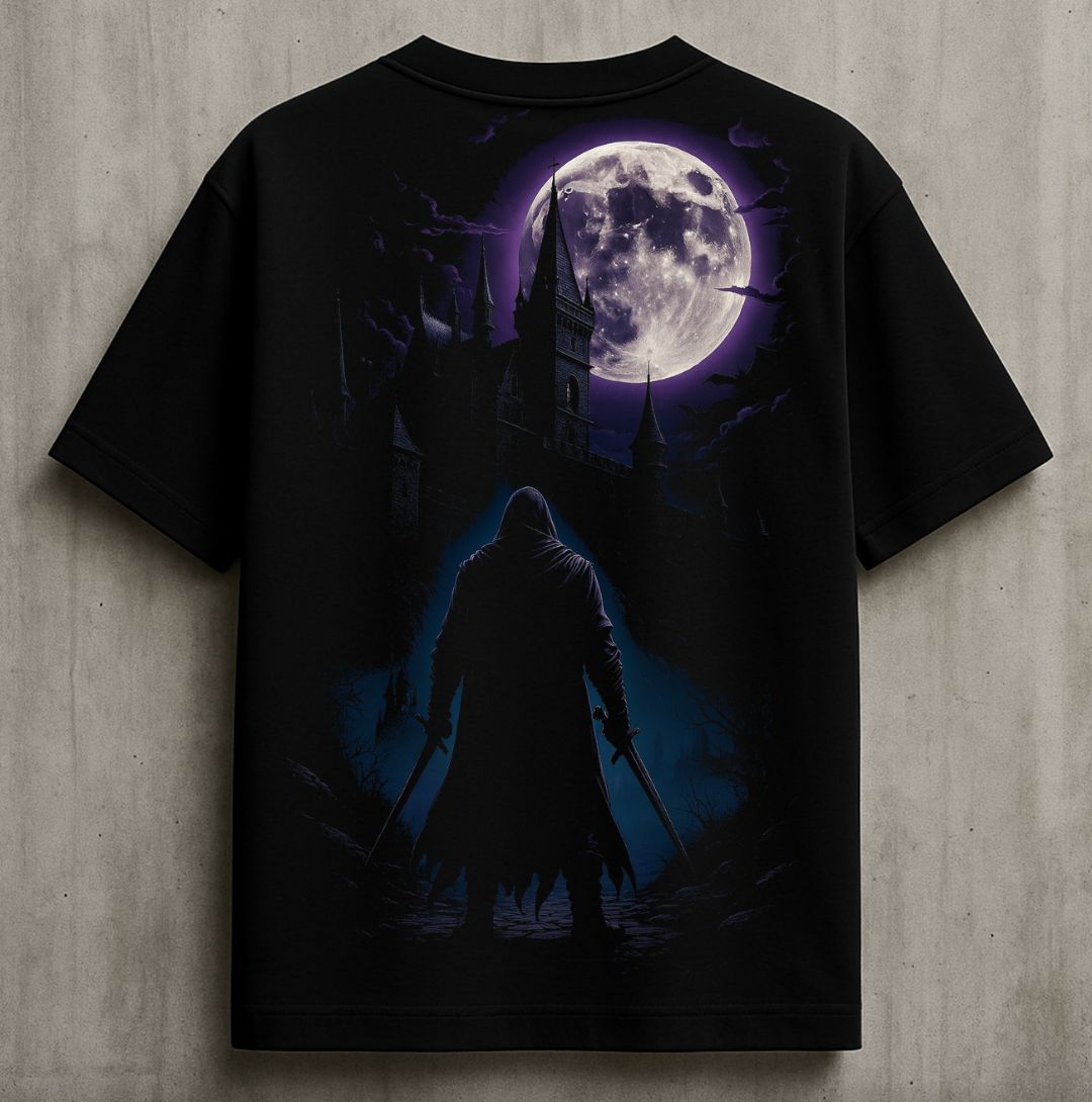 Castle of Shadows Oversized Tee – Midnight Vibes