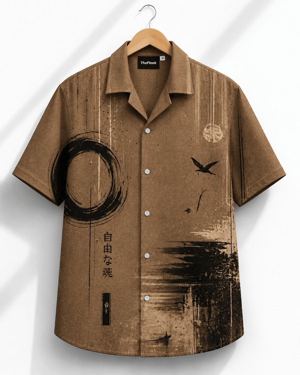 TheFleek Moon Reflection Cuban Shirt