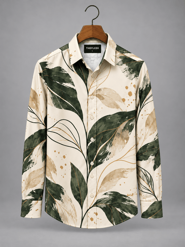 TheFleek Olive Botanical Essence Full Shirt