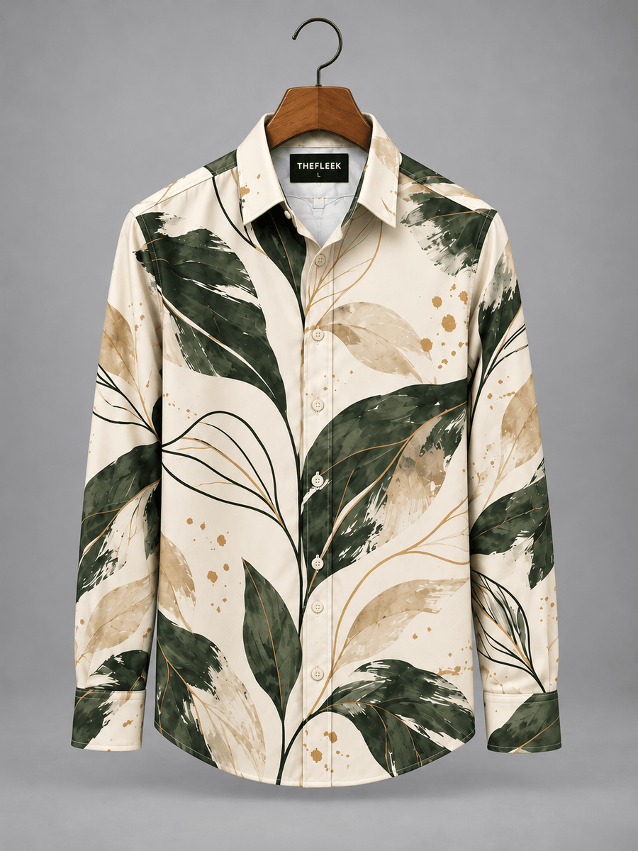 TheFleek Olive Botanical Essence Full Shirt