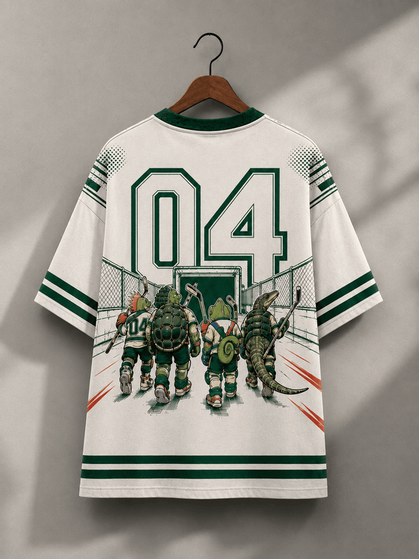 Rink Reptiles Printed Oversized Tshirt