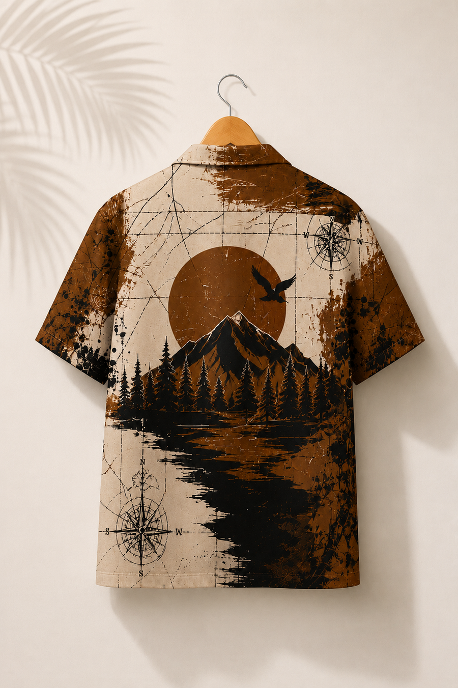 Rustic Compass Cuban Shirt
