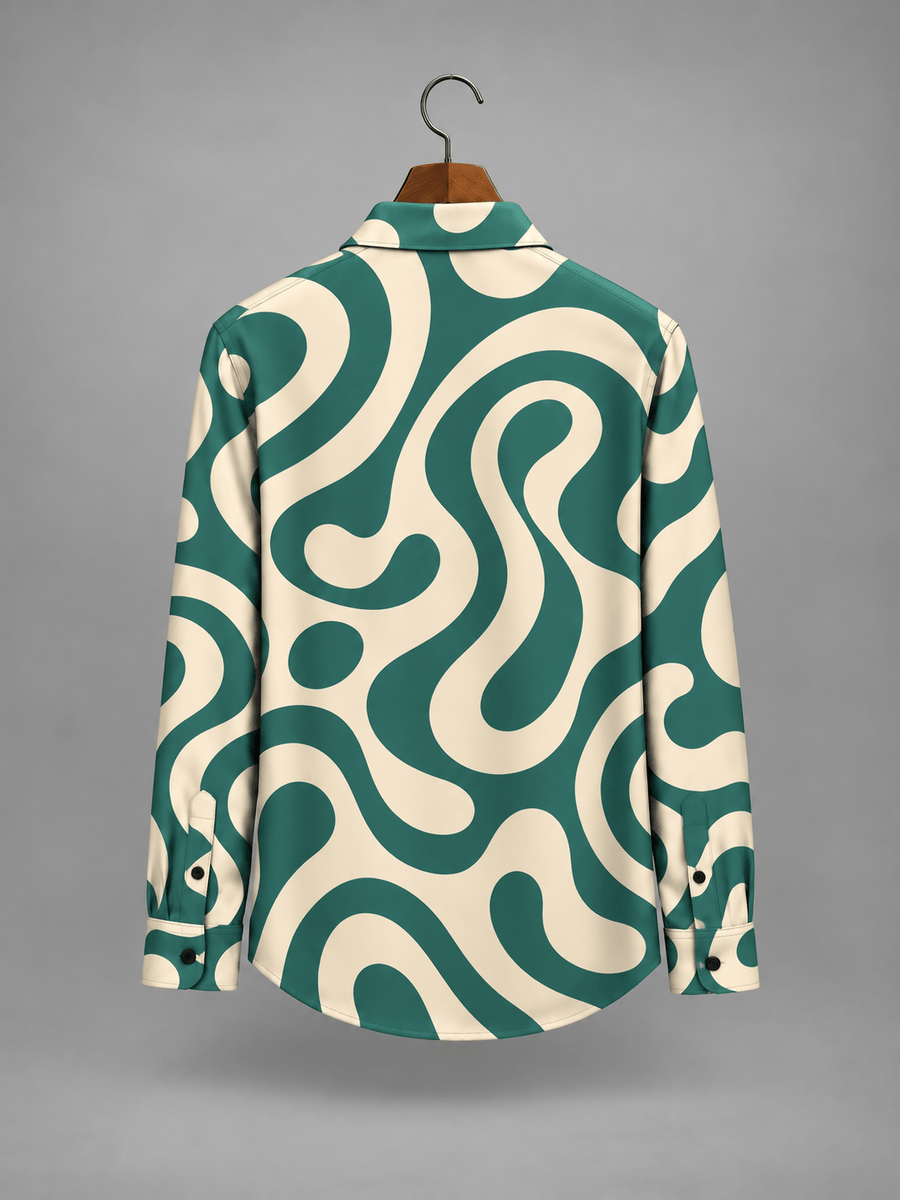 TheFleek Sage Retro Waves Full Shirt