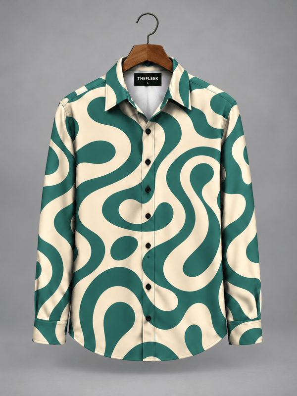TheFleek Sage Retro Waves Full Shirt