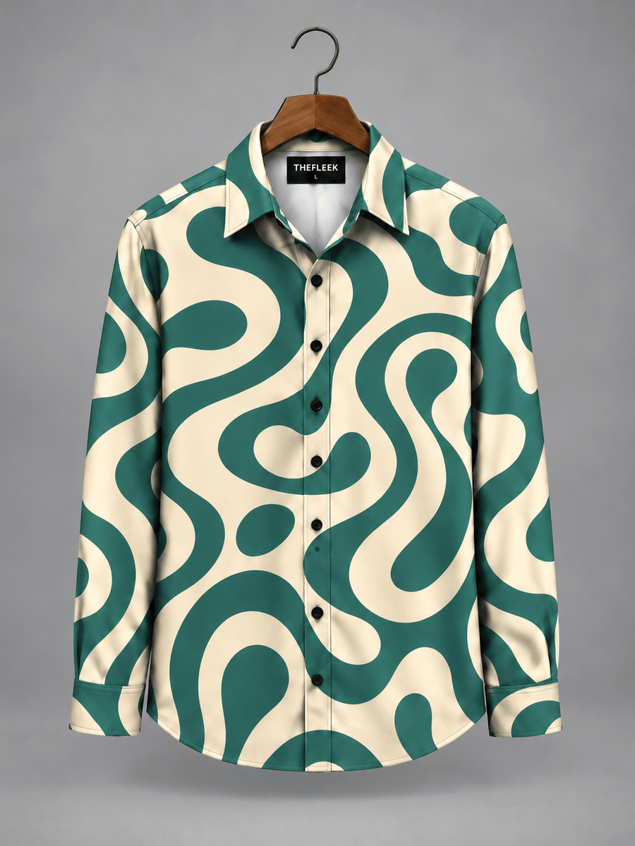 TheFleek Sage Retro Waves Full Shirt