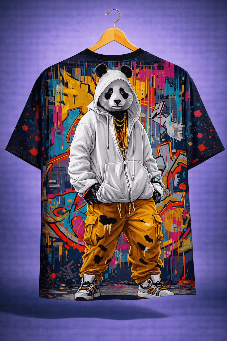 TheFleek Urban Panda Street Art Regular T-Shirt