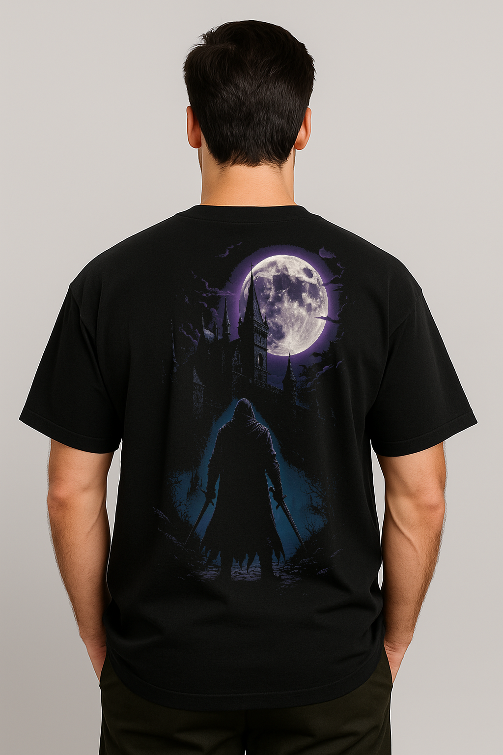 Castle of Shadows Oversized Tee – Midnight Vibes
